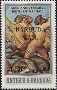 "Tritons and Dolphins" - Overprinted