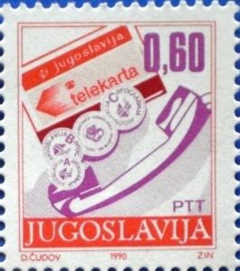 Phonecard, coins and Telephone