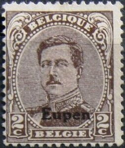 Overprint "Eupen" on King Albert I
