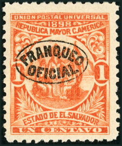 Allegory of Central American Union, overprinted