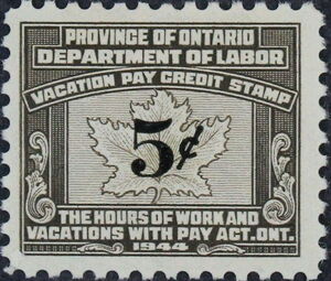 Numeral on maple leaf