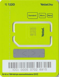 Yettel. SIM Card (Half Size)