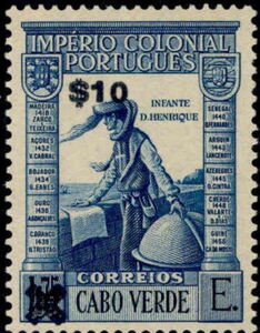 Prince Henry the Navigator (1394-1450) surcharged