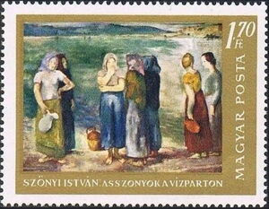 Women at the River Bank by István Szőnyi