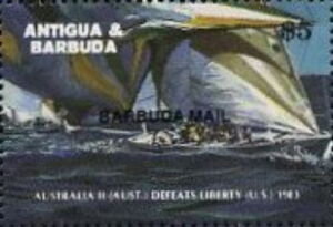 "Australia II" defeating "Liberty", 1983 - Overprinted