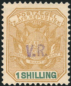 Transvaal stamp V.R. overprinted in Rustenburg