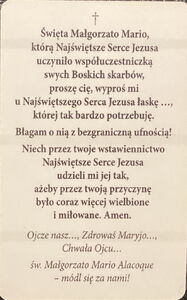 "Margaret Mary Alacoque", Warszawa