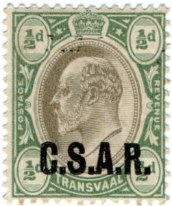 King Edward VII, overprinted CSAR