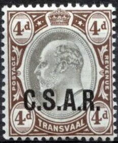King Edward VII, overprinted CSAR