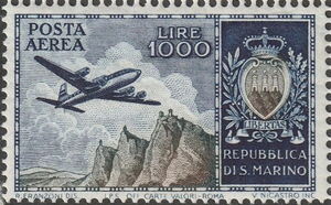 Airplane and Mount Titan view