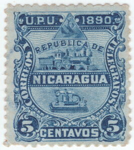 Locomotive and Telegraph in a Shield