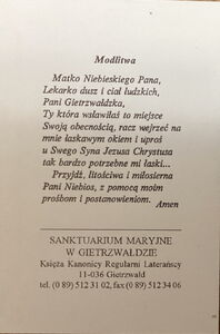 "Saint Mary - GietrzwaĆd", Warszawa