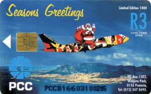 Santa Claus on South African Airways-airplane /Calendar 1998