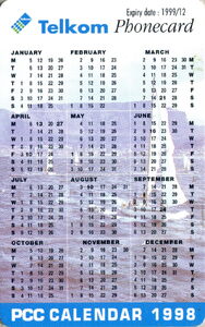 Santa Claus on South African Airways-airplane /Calendar 1998