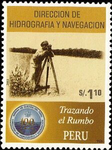 Surveyor using a theodolite
