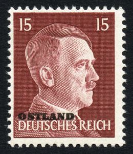 Overprint OSTLAND over Hitler