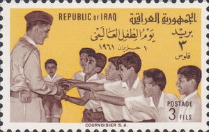 President Kassem with Children