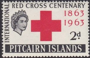 Queen Elizabeth II and Red Cross emblem