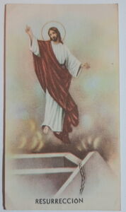 "Jesus - Risen", Buenos Aires, Industria Argentina.Santeria Pontificia "Barra".