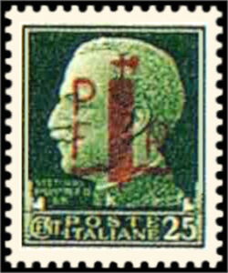 Overprint fasces and PFR on King Facing Left