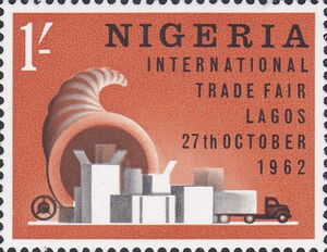 Cornucopia, goods and trucks