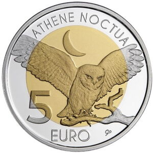 5 Euro (Athene noctua)