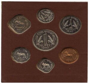 Various Rupees (Proof set 1950)