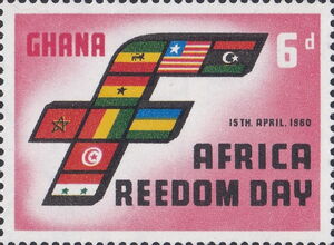 Flags Forming the Letter "F"