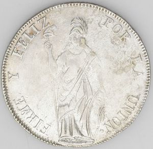 4 Reales (Pasco Mint, 10D 20G, REP. PERUANA)