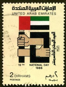 National flag, hands