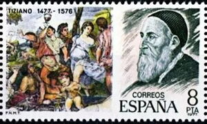 "Bacchanal" (detail) and Portrait of Titian