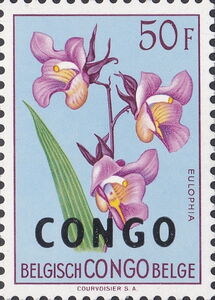 Eulophia cucullata overprinted CONGO