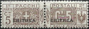 Pacchi Postali Overprint "Eritrea"