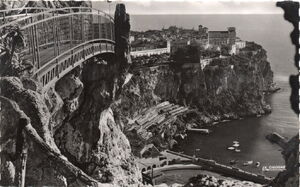 Monaco. Le Rocher de Monaco et le Stade Louis III