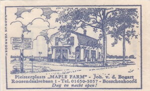 Pleisterplaats "Maple Farm" Joh. v. d. Bogaart