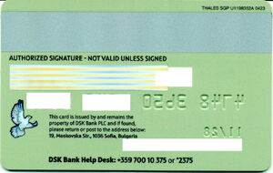 Dsk Bank Visa Debit Green Logo - 0423