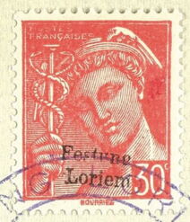 Overprint on Mercury, without POSTES