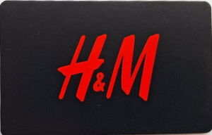 H&M Black with Red Logo