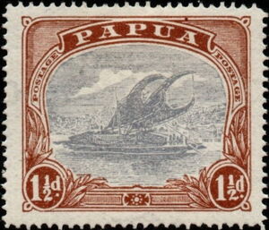 Lakatoi with Hanuabada Village in Background