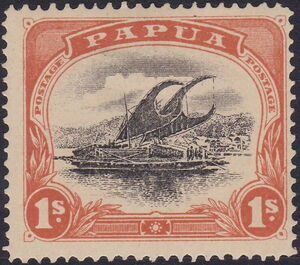 Lakatoi with Hanuabada Village in Background