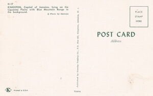 Kingston, lying on Liguanea Plains. Blue Mountain range