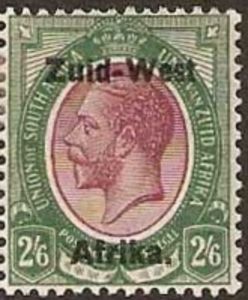 King George V, overprinted in Afrikaans