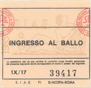 Ingresso al Ballo (S.I.A.E. FI)