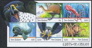 Giants of New Zealand souvenir sheet