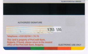 ProCredit Bank Visa Electron - 09950294