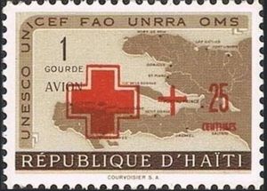 Haiti map with overprint
