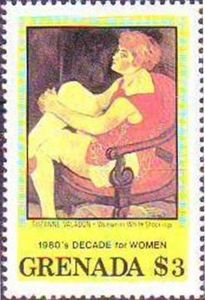 Woman in White Stockings