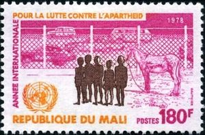 People with Donkey and Trafic Isolated with Fence