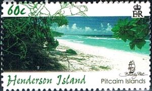 Parrots and sandy beach