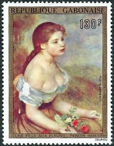 Young Girl with Flowers, by Auguste Renoir